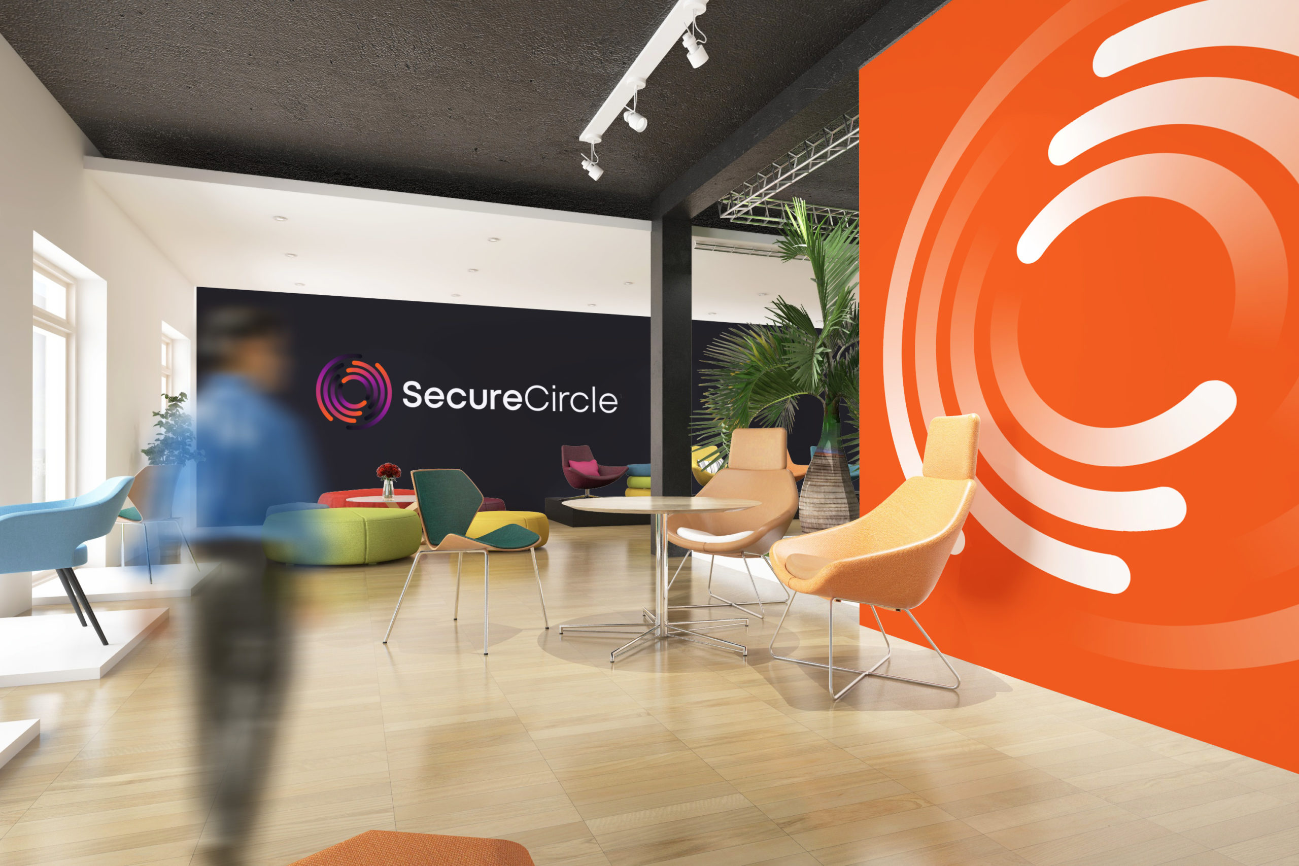 Secure Circle office branding mockup