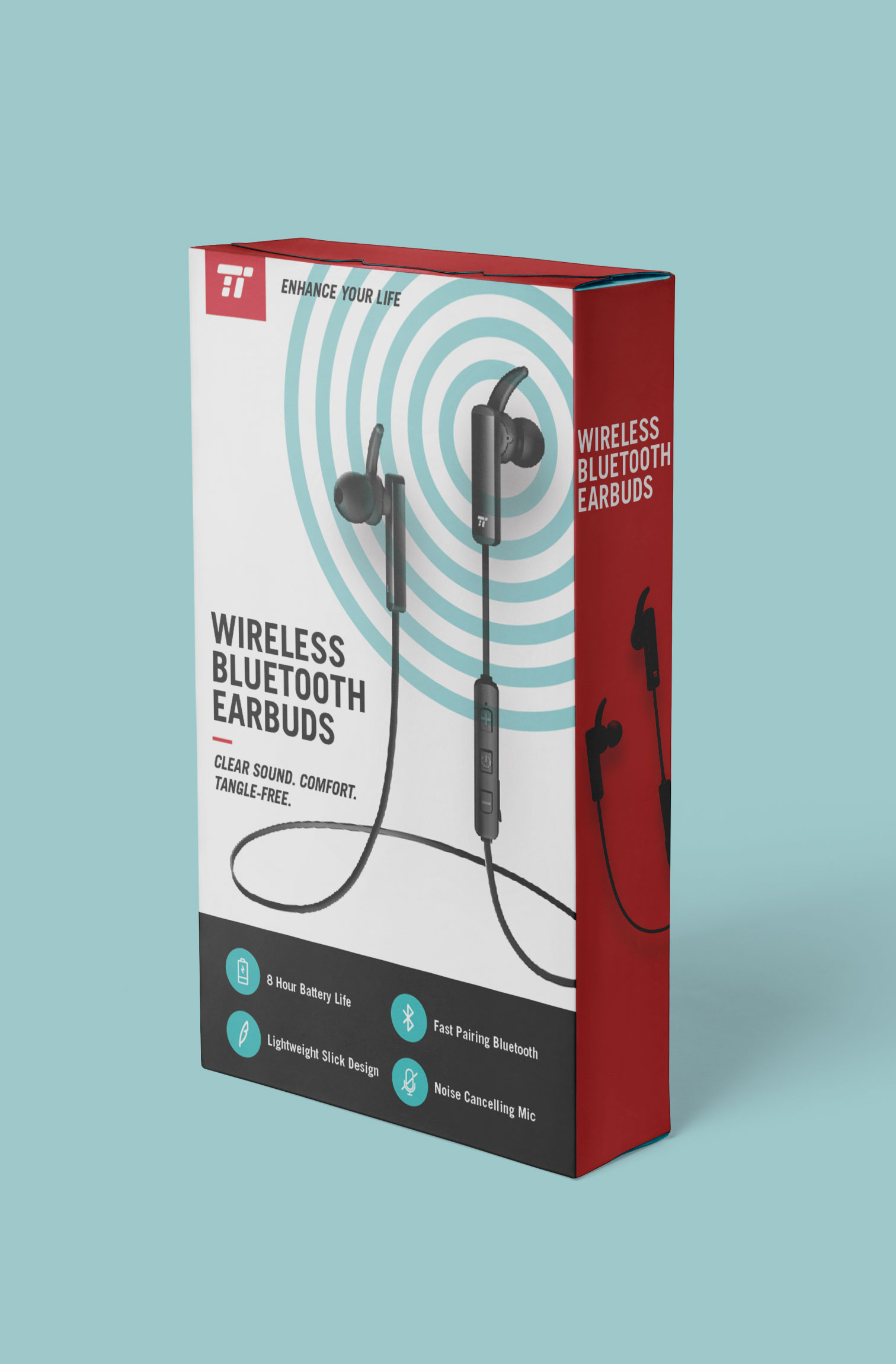 Taotronics packaging design for earbuds (after)
