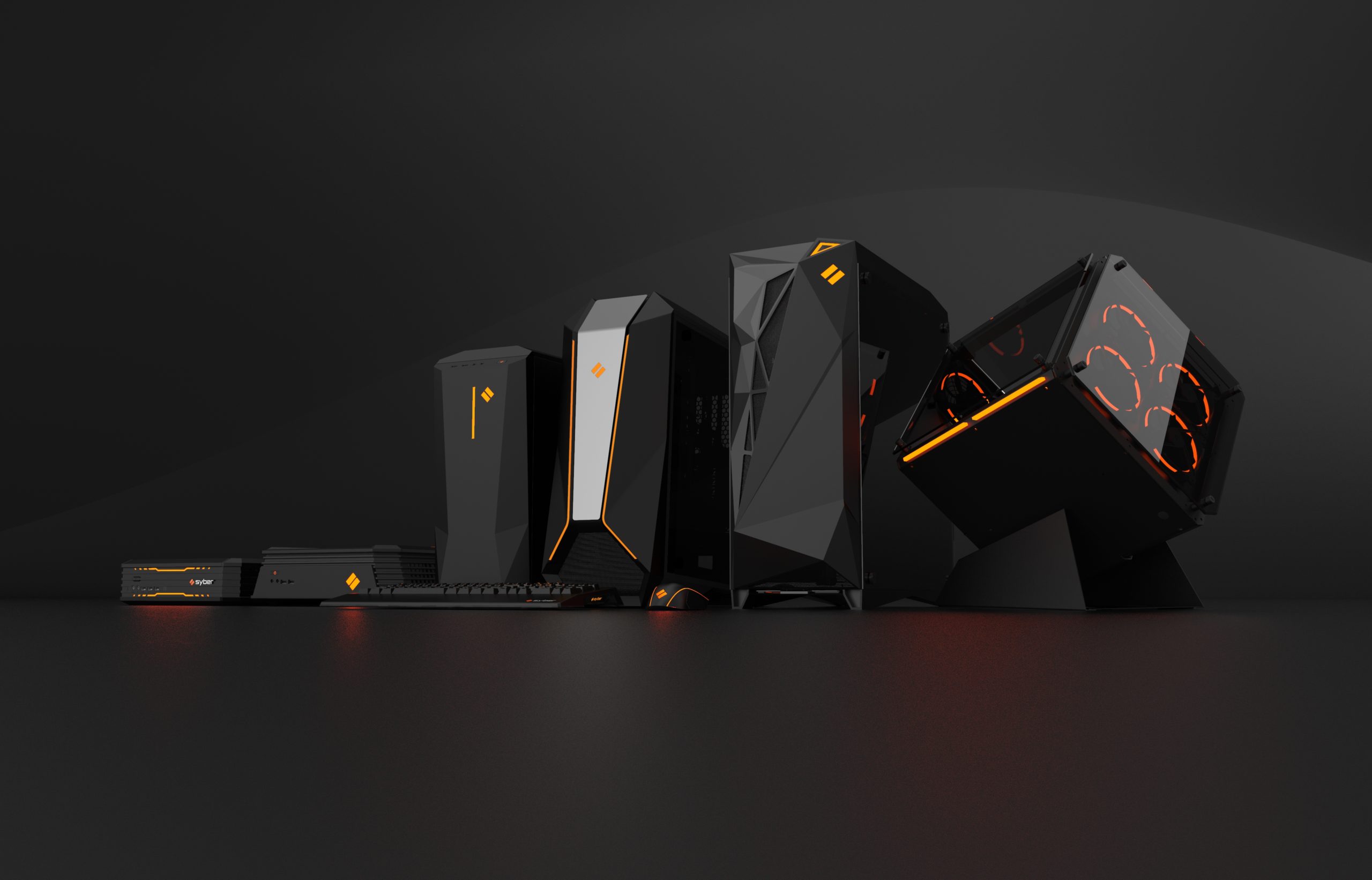 Rendering of Syber product family lineup