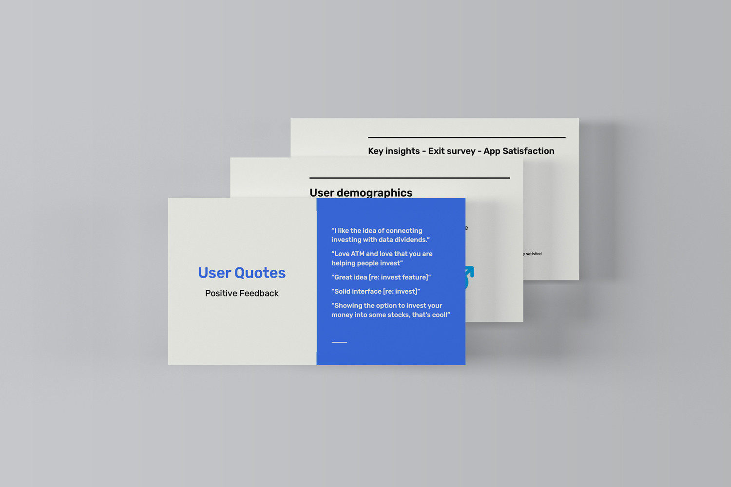 Mockup of UX research findings